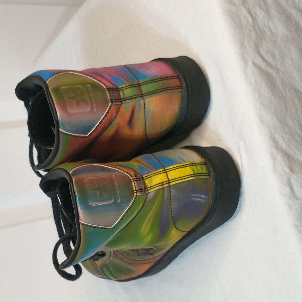 Converse Iridescent High-Top Sneakers Size 9 Vg Pre loved Condition - Picture 5 of 6